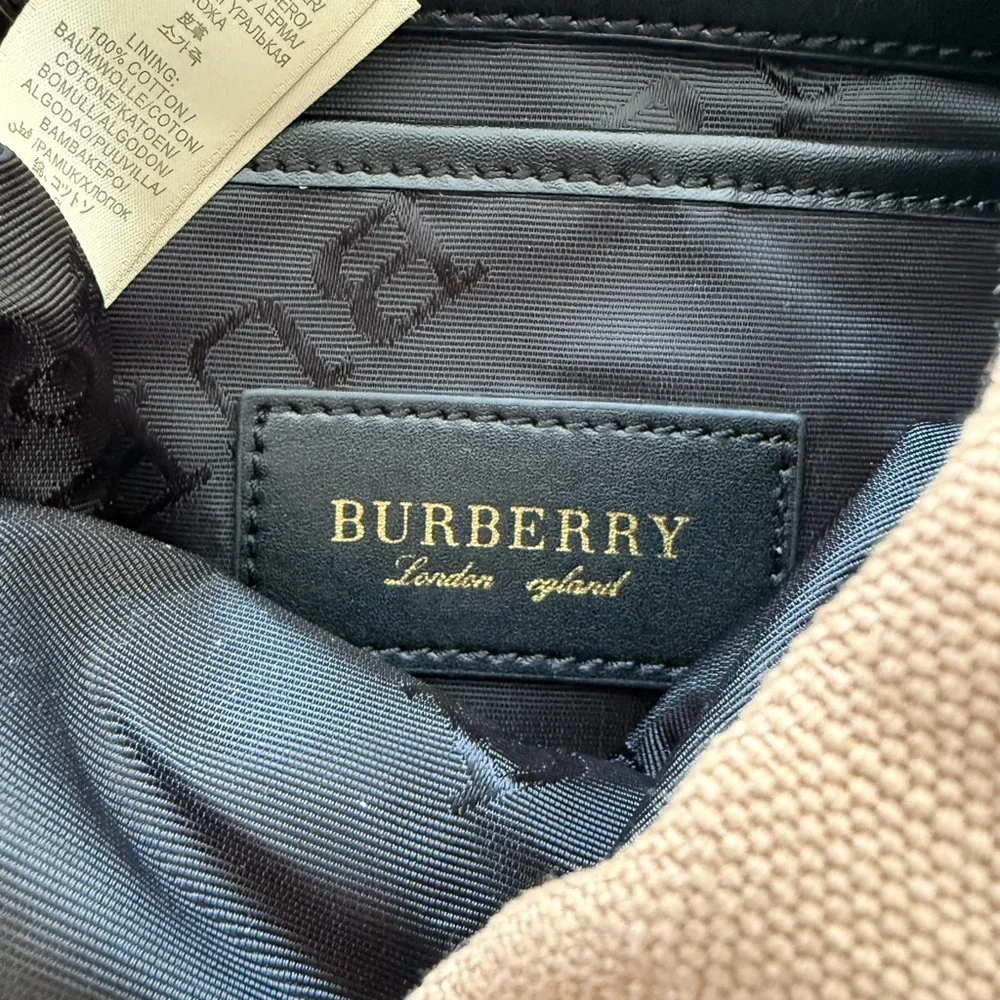 Burberry Brown Black and Red Canvas Drawstring Backpack